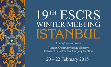 Dr. Vryghem presenting at the 19th ESCRS Winter Meeting / Cornea Day Istanbul in February 2015